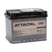 Аккумулятор ATTACK  6СТ-60 (1) L+  рос